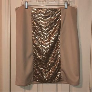 NWT cream skirt w/ gold details Size 18